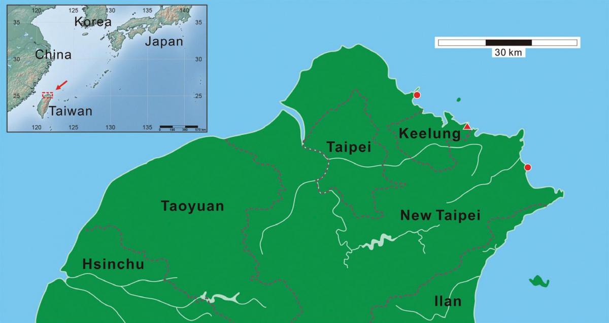 severní Tchaj-wan mapa