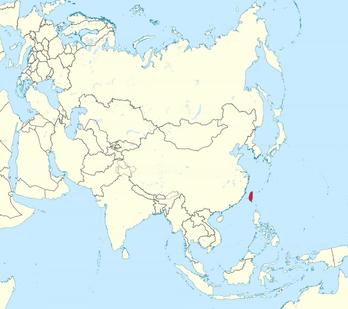 Tchaj-wan mapa v asii