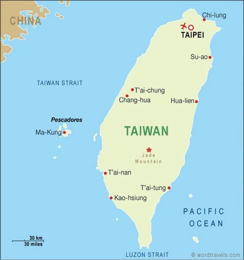 Tchaj-wan taoyuan mezinárodní letiště mapě
