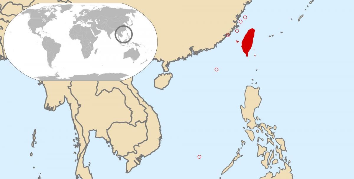 Tchaj-wan globální mapě
