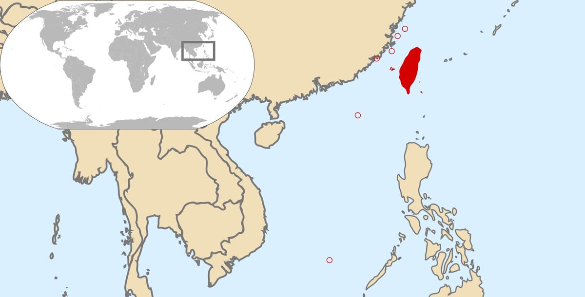 mapa světa ukazuje, Tchaj-wan