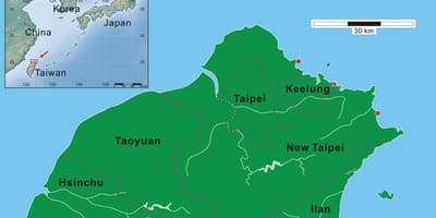 Severní Tchaj-wan mapa