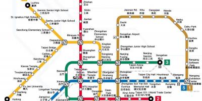 Mapa Tchaj-wan metra