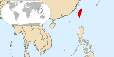 Tchaj-wan globální mapě