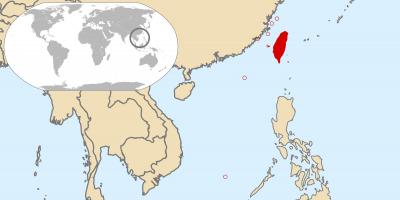 Tchaj-wan globální mapě