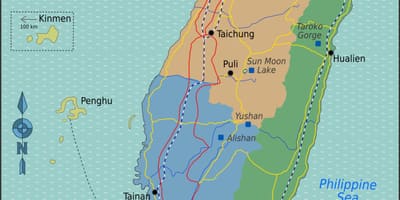 Mapa Tchaj-wan portů