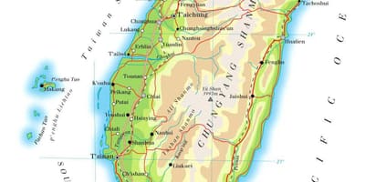 Tchaj-wan dálnici mapě