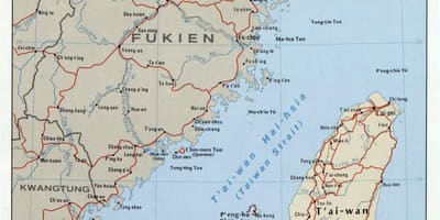 Mapa Tchaj-wan strait