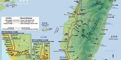 Tra trasy mapa Tchaj-wan